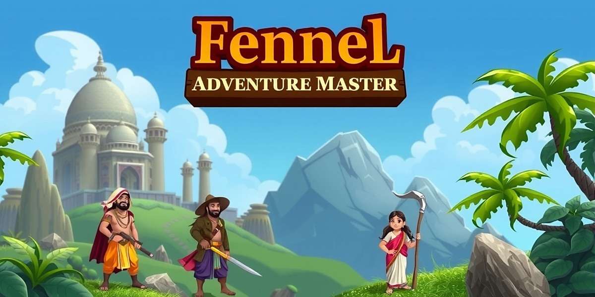 Fennel Adventure Master game cover featuring Indian landscapes and characters in traditional attire