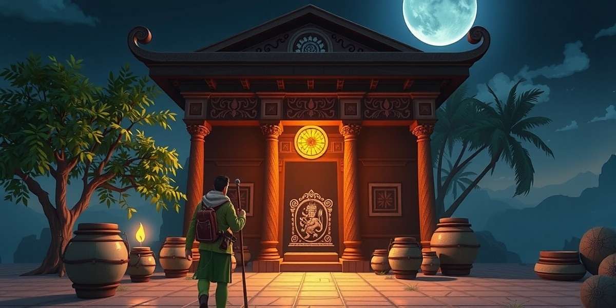 Fennel Adventure Master player using knowledge of Indian traditions to solve a temple puzzle